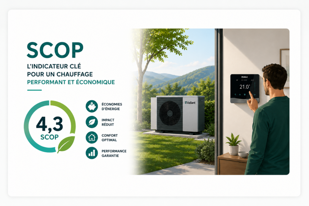 Mesurer la performance d'une pompe à chaleur grâce au SCOP – Régulation et pompe à chaleur air-eau